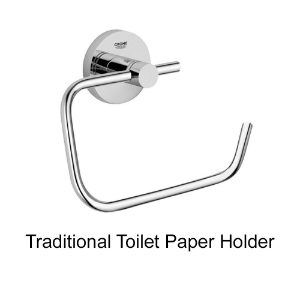 Traditional toilet paper holder