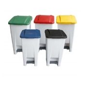60 litre pedal bins coloured lids